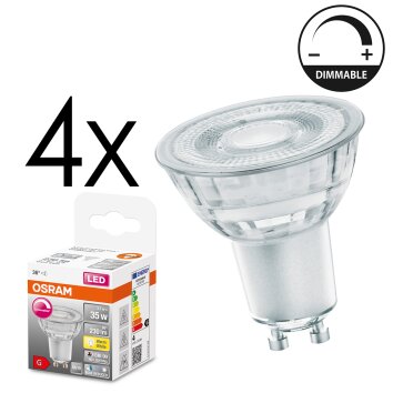 GU10 LED 3.7 Watt Bianco caldo dimmerabile 230 Lumen