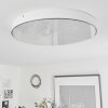 Mentque Plafoniera LED Bianco, 1-Luce