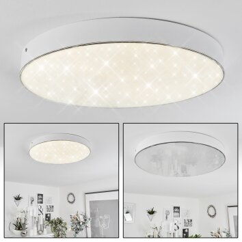 Mentque Plafoniera LED Bianco, 1-Luce