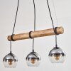 Koyoto Lampadario a sospensione, Lampada a sfera, Lampada a sospensione Écru, Nero, 3-Luci