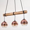 Koyoto Lampadario a sospensione, Lampada a sfera, Lampada a sospensione Écru, Nero, 3-Luci