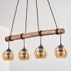 Koyoto Lampadario a sospensione, Lampada a sfera, Lampada a sospensione Écru, Nero, 4-Luci