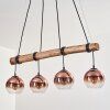 Koyoto Lampadario a sospensione, Lampada a sfera, Lampada a sospensione Écru, Nero, 4-Luci