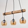 Koyoto Lampadario a sospensione, Lampada a sfera, Lampada a sospensione Écru, Nero, 3-Luci