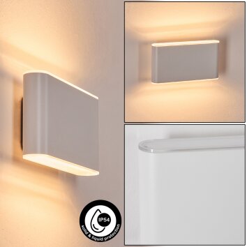 Paranhas Lampada da parete per esterno, Lampade Up & Down, Applique Bianco, 1-Luce