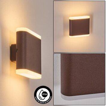 Gamas Lampada da parete per esterno, Lampade Up & Down, Applique LED Ruggine, 1-Luce