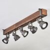 Pehefito Plafoniera, Faretto da soffitto Marrone scuro, Grigio, 5-Luci