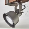 Pehefito Plafoniera, Faretto da soffitto Marrone scuro, Grigio, 6-Luci