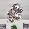 Gastor Plafoniera, Lampada a sfera Cromo, Chiaro, Grigio fumo, 8-Luci