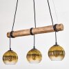 Koyoto Lampadario a sospensione, Lampada a sfera, Lampada a sospensione Écru, Nero, 3-Luci