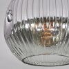 Ripoll Plafoniera, Lampada a sfera Cromo, Chiaro, Grigio fumo, 1-Luce