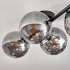 Gastor Plafoniera, Lampada a sfera Cromo, Grigio fumo, 4-Luci