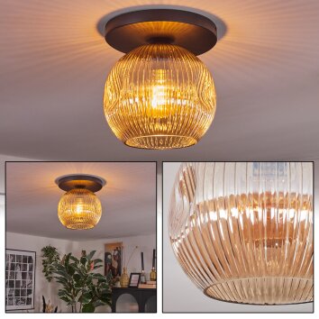 Ripoll Plafoniera, Lampada a sfera Ambrato, 1-Luce