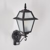 Fornelos Illuminazione esterna, Lampada da parete per esterno, Applique Nero, 1-Luce, Sensori di movimento