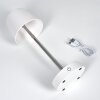 Amien Lampada da tavolo per esterno, Lampada da tavolo LED Argento, Bianco, 1-Luce