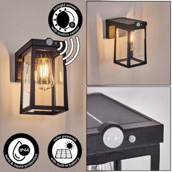 Verup Lampada da parete per esterno, Applique LED Nero, 1-Luce, Sensori di movimento