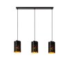 Illuminazione Lucide ALMELO Lampada a sospensione Nero, 3-Luci