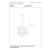 Illuminazione Lucide FOLD Lampada a sospensione Bianco, 1-Luce