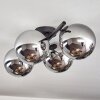 Gastor Plafoniera, Lampada a sfera Cromo, Grigio fumo, 4-Luci