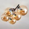 Gastor Plafoniera, Lampada a sfera Ambrato, 5-Luci