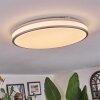 Arima Plafoniera LED Grigio, Bianco, 1-Luce