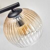 Koyoto Plafoniera, Lampada a sfera Ambrato, Chiaro, Grigio fumo, 3-Luci