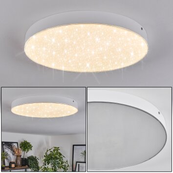 Mentque Plafoniera LED Bianco, 1-Luce