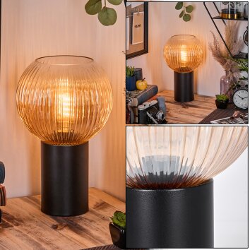 Koyoto Lampada a sfera, Lampada da scrivania, Lampada da tavolo 20 cm Ambrato, Chiaro, 1-Luce