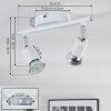 Gjedso Plafoniera, Faretto da soffitto LED Cromo, Bianco, 2-Luci