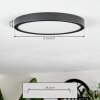 Finsrud Plafoniera LED Nero, 1-Luce