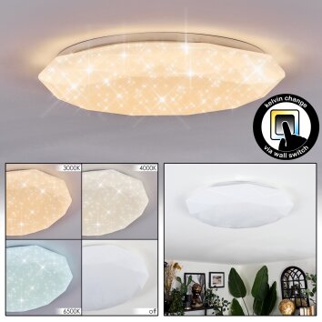 Arzel Plafoniera LED Bianco, 1-Luce