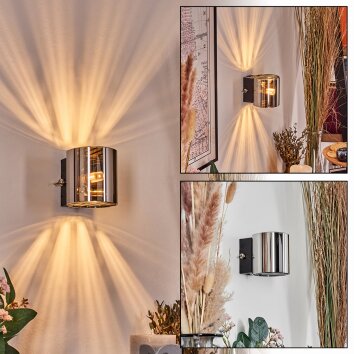 Bamako Lampade Up & Down, Applique LED Nero, 1-Luce