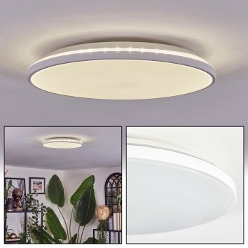 Borel Plafoniera LED Bianco, 1-Luce