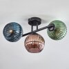 Koyoto Plafoniera, Lampada a sfera Blu, Verde, Ramato, 3-Luci