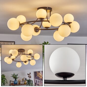 Chehalis Plafoniera, Lampada a sfera 76 cm Bianco, 12-Luci