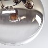 Chehalis Plafoniera, Lampada a sfera 76 cm Cromo, Chiaro, Grigio fumo, 12-Luci