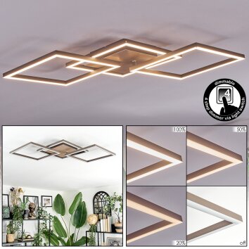 Brina Plafoniera LED Marrone, Oro, 1-Luce