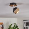 Haldor Plafoniera, Faretto da soffitto Marrone, Cromo, Nero, 1-Luce