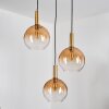 Grovsta Lampadario a sospensione, Lampada a sfera, Lampada a sospensione Oro, Nero, 3-Luci