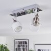 Maren Plafoniera, Faretto da soffitto LED Cromo, Nichel opaco, 2-Luci