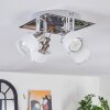 Maren Plafoniera, Faretto da soffitto LED Cromo, Nichel opaco, 4-Luci