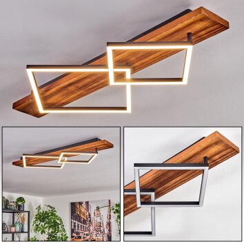 Pompu Plafoniera LED Marrone scuro, Nero, 1-Luce