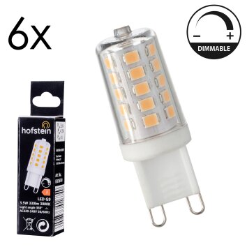 G9 LED 3.5 Watt Bianco caldo dimmerabile 330 Lumen