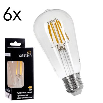 E27 LED 6 Watt Bianco caldo 800 Lumen