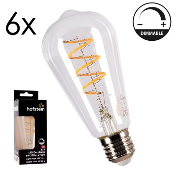 E27 LED 6 Watt Bianco caldo dimmerabile 350 Lumen