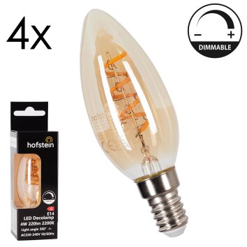 E14 LED 4 Watt Bianco caldo dimmerabile 220 Lumen