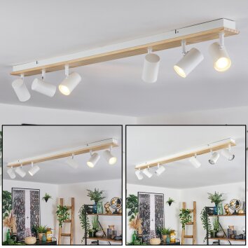 Gesteira Plafoniera, Lampada a sfera beige, 4-Luci