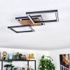 Bealo Plafoniera LED Aspetto del legno, Nero, 1-Luce