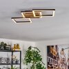 Bealo Plafoniera LED Aspetto del legno, Nero, 1-Luce