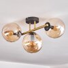 Gastor Plafoniera, Lampada a sfera 42 cm Oro, Nero, 3-Luci